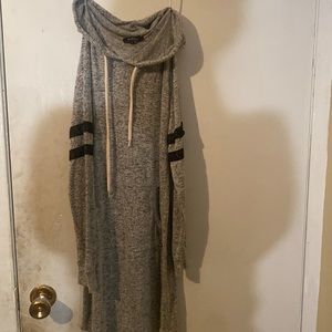 T-shirt dress with hoodie